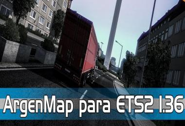 ARGENTINA MAP FOR ETS2 1.36 V1.23