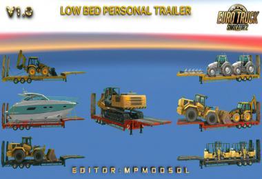 LOW BED PERSONAL TRAILER MOD FOR ETS2 MULTIPLAYER V1.0