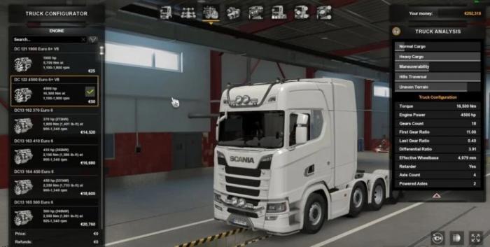 SCANIA S 2016 ENGINES & TRANSMISSIONS PACK 1.41.X