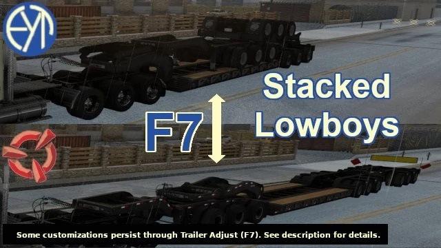 STACKED SCS LOWBOY TRAILERS (WITH EXTRA CARGO) V1.6 1.42