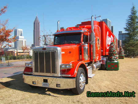 Peterbilt 379 Christmas Edition with trailer
