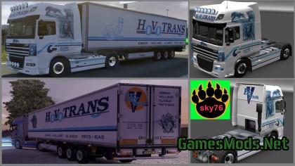 Hovotrans Daf truck + trailer