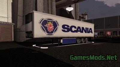 Scania Blue and White Trailer v1.0