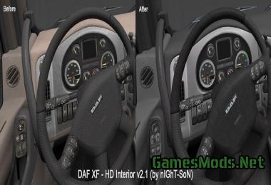 DAF XF - HD INTERIOR V2.1 - GRAY/CREME