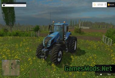 NEW HOLLAND T8320 WITH TWIN DYNAMIC REAR WHEELS V1.1 FIXES