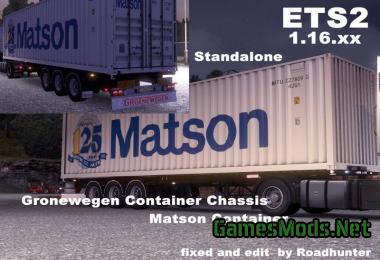 Groenewegen Chassi with Matson 40 feet Container