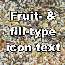 Fruit- & fill-type icon text (v2.0)