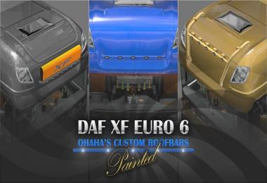 DAF XF E6 OHAHA'S CUSTOM ROOFBARS - PAINTED VERSION