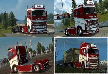 RED&WHITE SKIN FOR VOLVO FH16 2013 (OHAHA) 1.22