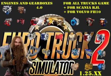 POWERFUL ENGINES PACK + TRANSMISSIONS V4.0 1.25.X
