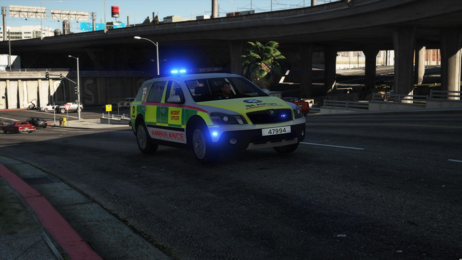 Skoda Octavia Scout | Guernsey Ambulance Paintjob » GamesMods.net - FS19,  FS17, ETS 2 mods