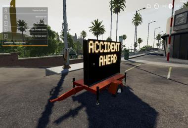 ACCIDENT AHEAD SIGN BETA