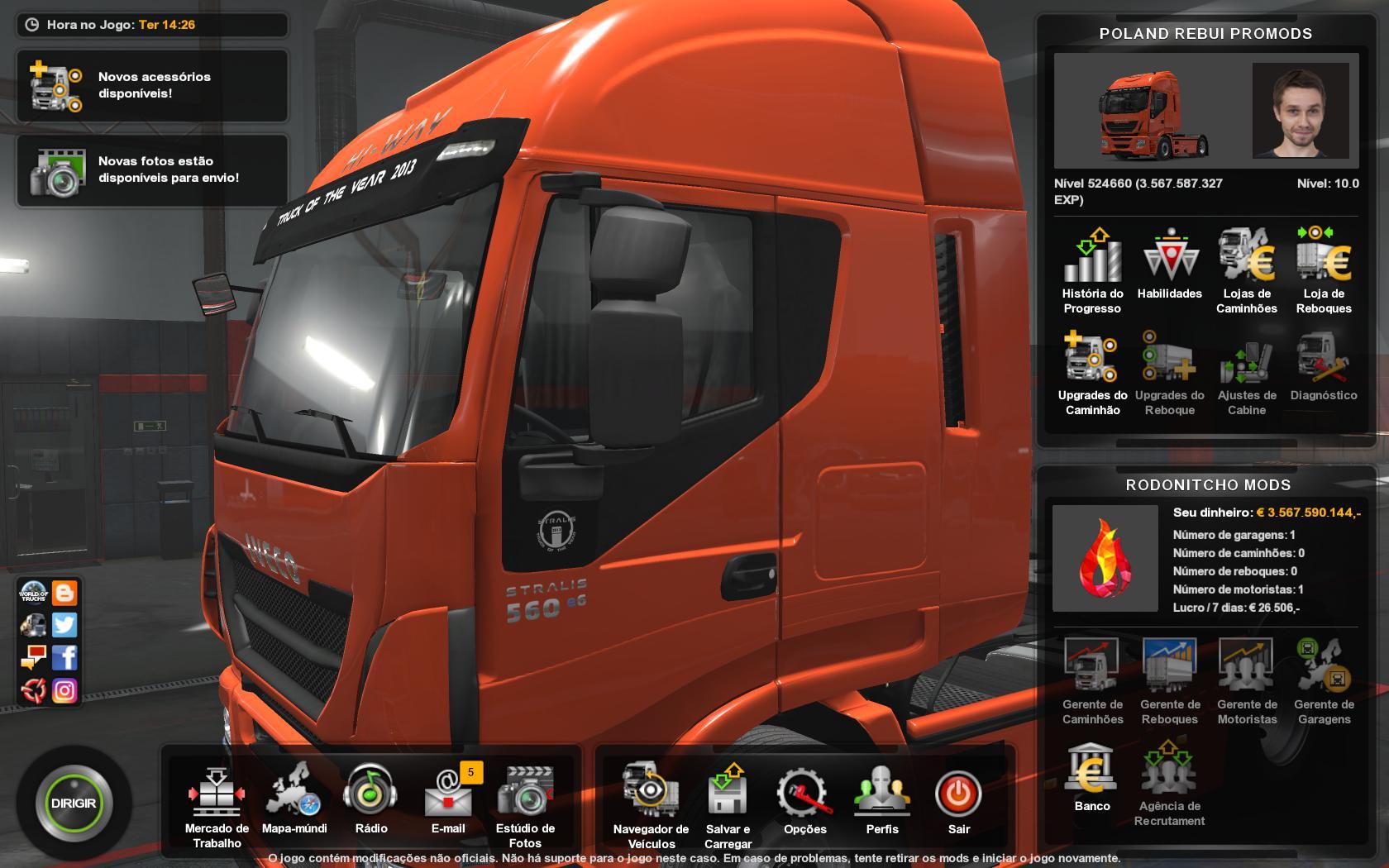 do jogo euro truck simulator 2