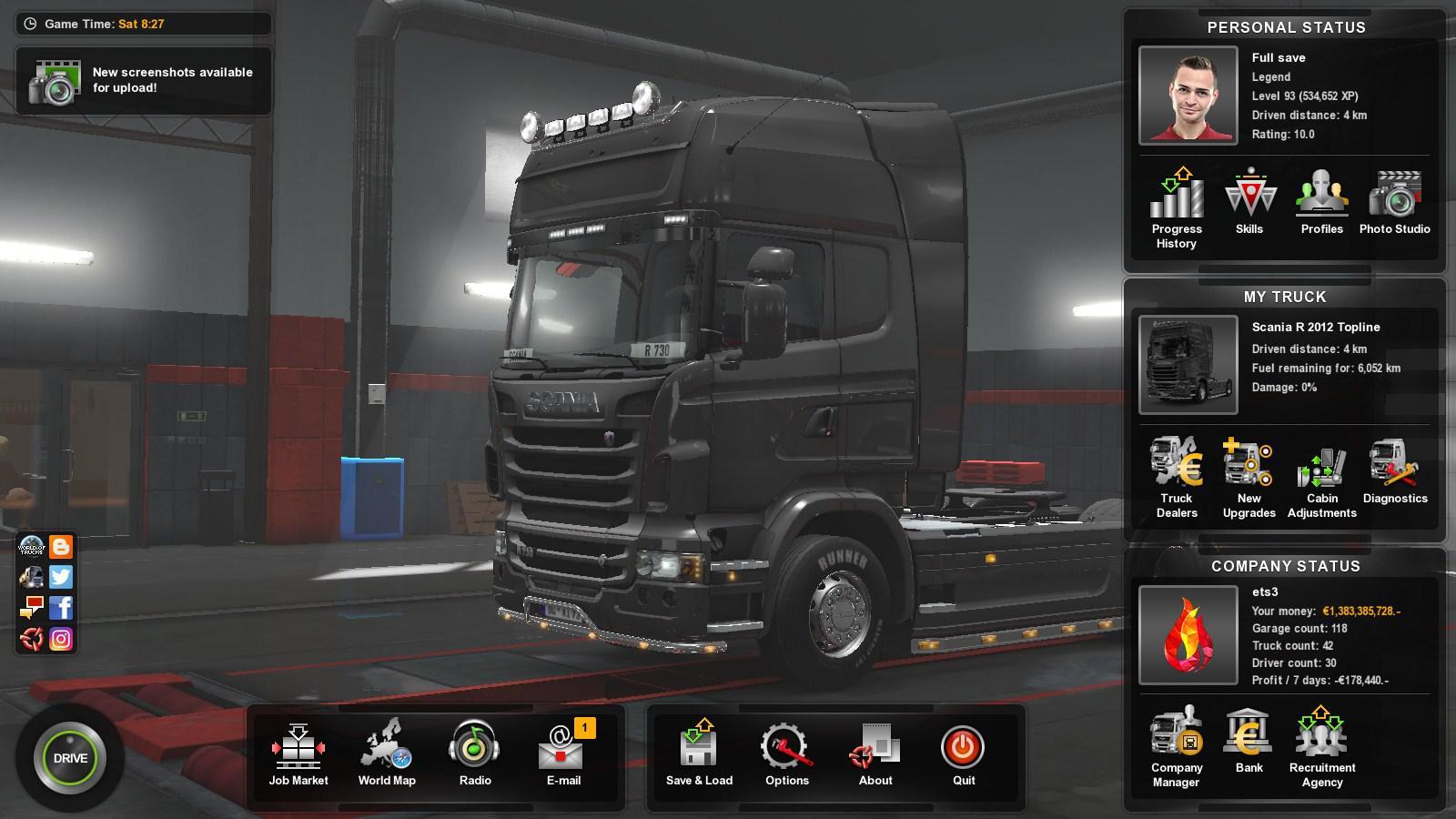 euro truck simulator 2 driver rating