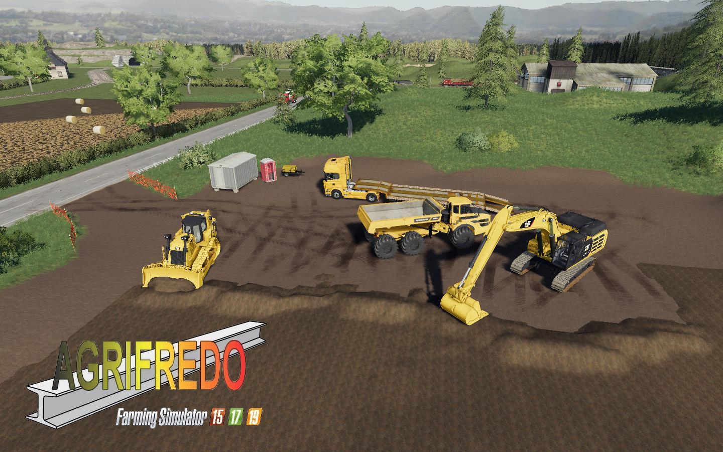 Карьер фс 22. FS 19 TP. Farming Simulator 2019 стройка. Ферма симулятор 22. FS 19 грейдер.