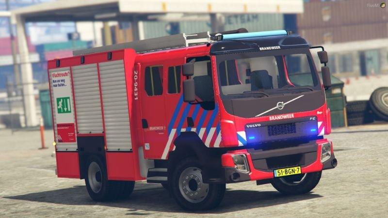 Volvo FE Euro 6 2016 Dutch Brandweer Replace|ELS|Reflective 1.01 ...