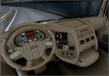 Interior for DAF XF 105 "leather-wood" version 1.2