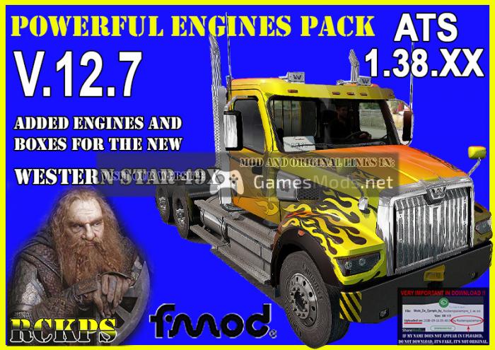 Pack Powerful engines + gearboxes V.12.7 for ATS 1.38.XX