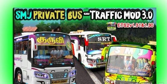 TN Private Bus TRAFFIC MOD 3.0 ETS2v1.30