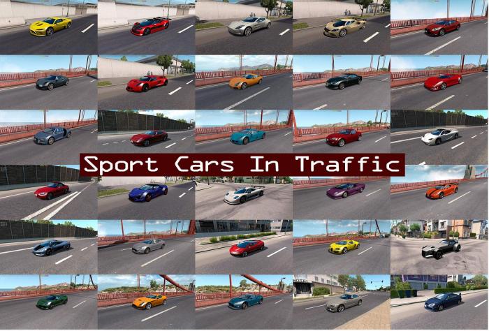 Sport Cars Traffic Pack (ATS) by TrafficManiac v7.2