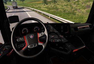 BLACK AND RED INTERIOR FOR SCANIA NEW GEN 1.38