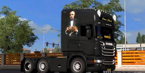 Airbrushed Godfather skin for RJL Scania