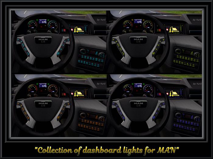 COLLECTION OF DASHBOARD LIGHTS FOR MAN