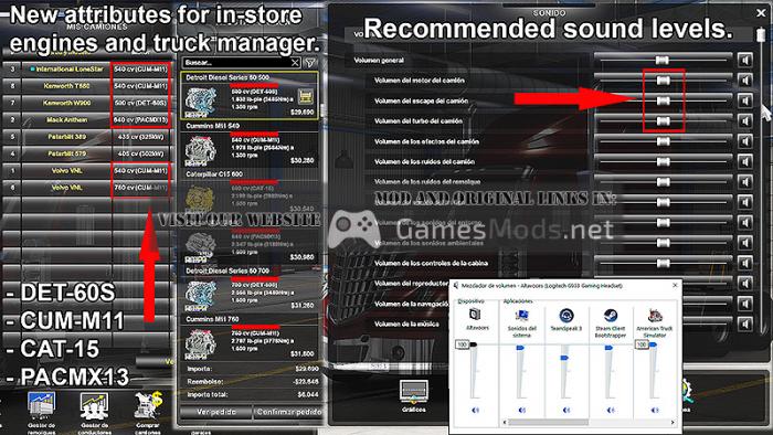 Pack Powerful engines + gearboxes V.12.8 for ATS 1.39.XX
