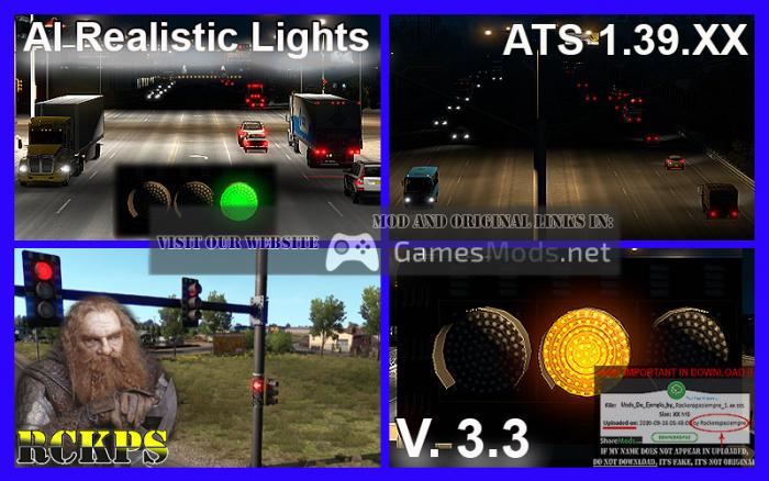 AI Realistic lights V. 3.3 For ATS 1.39.XX