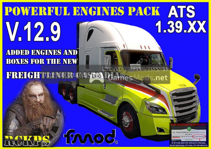 Pack Powerful engines + gearboxes V.12.9 for ATS 1.39.XX