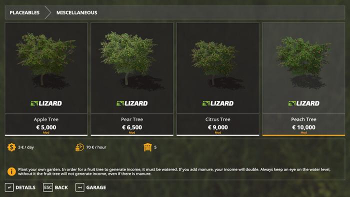Placeable Fruit Trees Pack