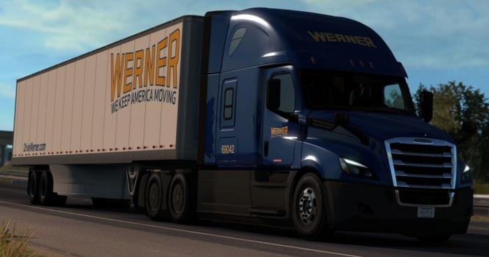 Werner Freightliner Cascadia + Trailer