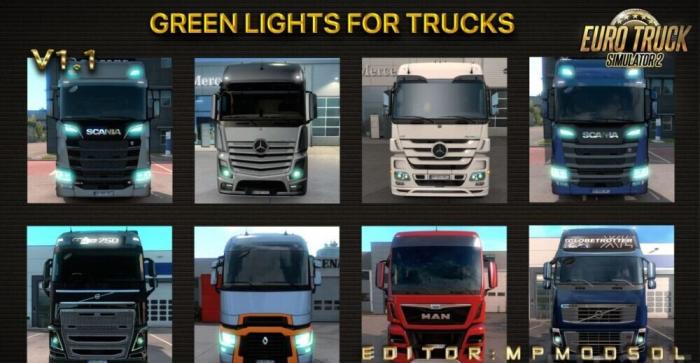 Green Lights For Trucks Mod v1.1 For ETS2 Multiplayer 1.39
