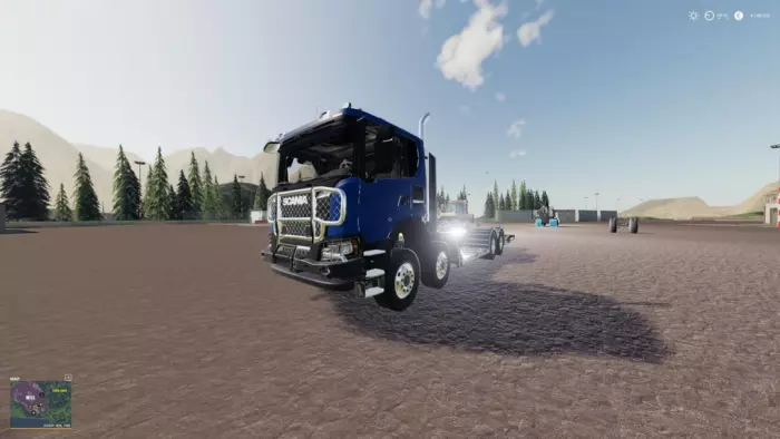 Scania metsäkoneenkuljetus lavetti