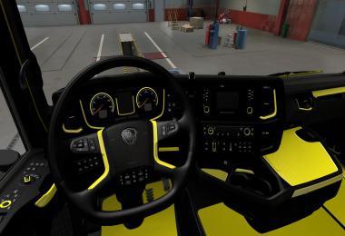 YELLOW INTERIOR FOR SCANIA S & R 2016 V1.0