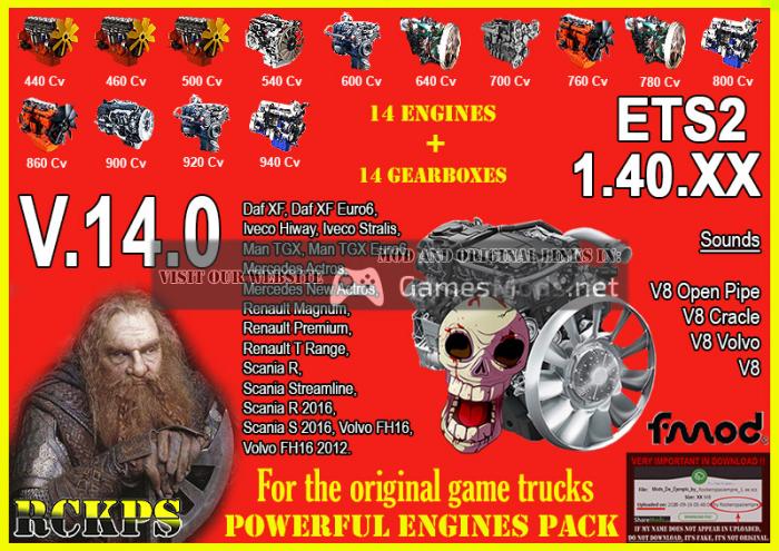 Pack Powerful engines + gearboxes V.14.0 for 1.40.XX