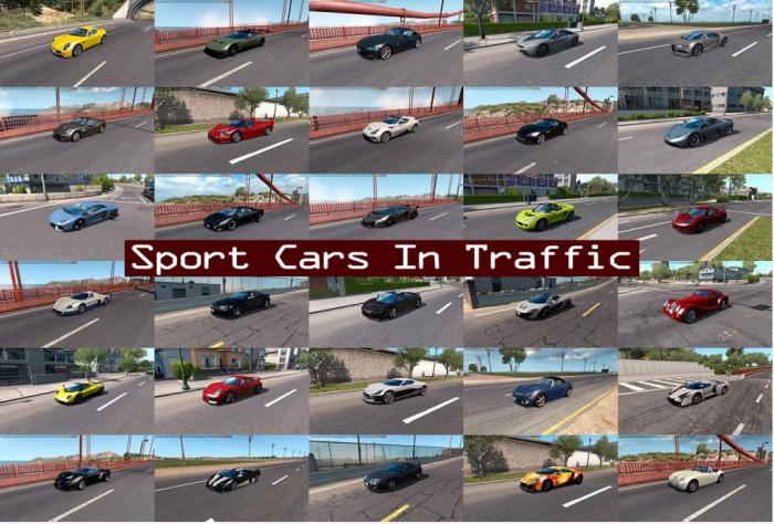 SPORT CARS TRAFFIC PACK (ATS) BY TRAFFICMANIAC V8.6.1