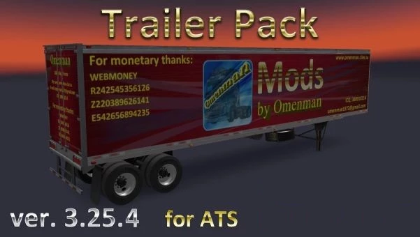 [ATS] TRAILER PACK BY OMENMAN V3.25.4 1.41.X