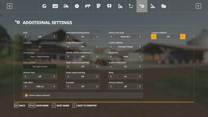 Additional Game Settings