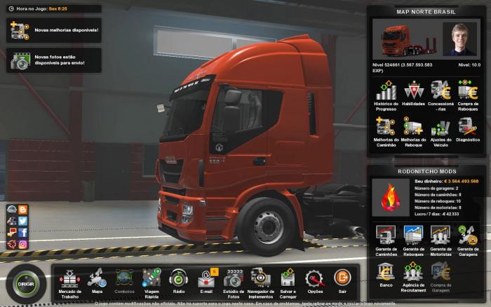 Euro Truck Simulator 2 + Mapa Brasileiro E Brindes