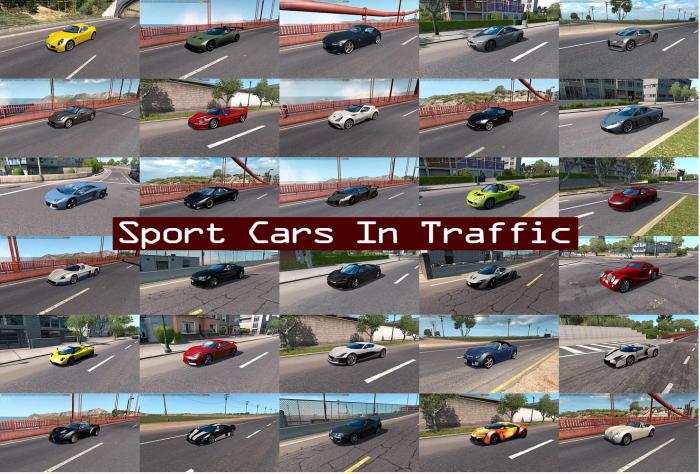 SPORT CARS TRAFFIC PACK (ATS) BY TRAFFICMANIAC V8.7