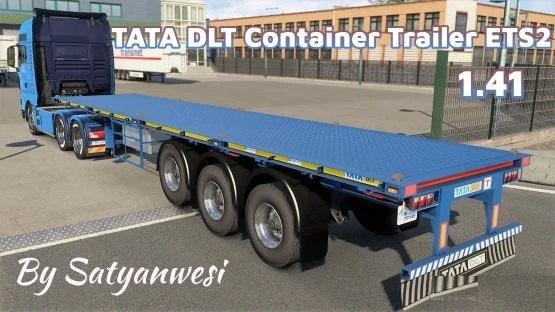 INDIAN TATA CONTAINER CARRIER TRAILER AND CARGO PACK ETS2 1.41