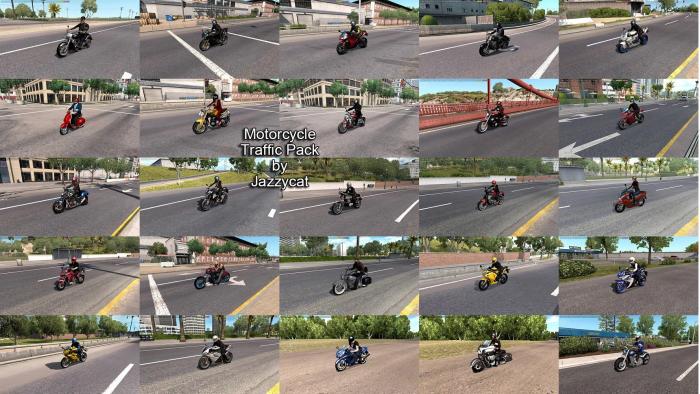 MOTORCYCLE TRAFFIC PACK(ATS) BY JAZZYCAT V3.9