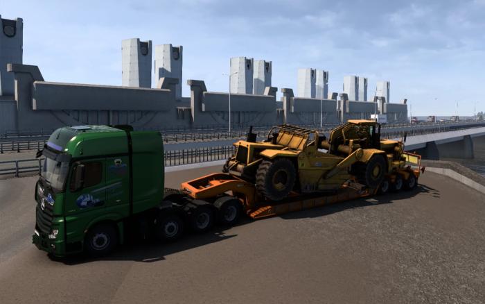 HEAVY CARGO PACK WITH TRAILERS FROM ATS FOR THE RUSSIAN OPEN SPACES MAP V1.0