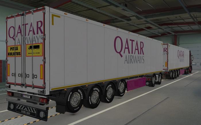 SKIN SCS TRAILERS QATAR AIRWAYS BY RODONITCHO MODS 1.41