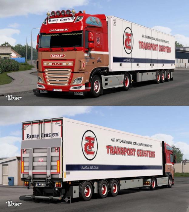 DAF XF EURO 6 RONNY CEUSTERS SKIN PACK 1.41