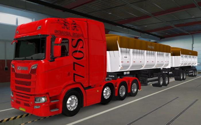 SKIN SCANIA S 2016 8X4 SPECIAL EDITION 770S RED BY RODONITCHO MODS 1.42