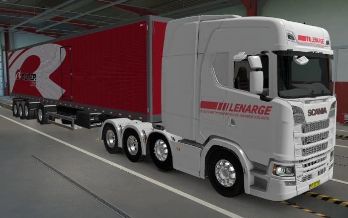 SKIN SCANIA S 2016 8X4 LENARGE BY RODONITCHO MODS 1.42