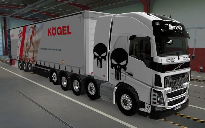 SKIN VOLVO FH16 2012 ALL CABINS PUNISHER 1.42