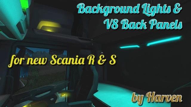 SCANIA R & S BACKGROUND LIGHTS & V8 BACK PANELS 1.42